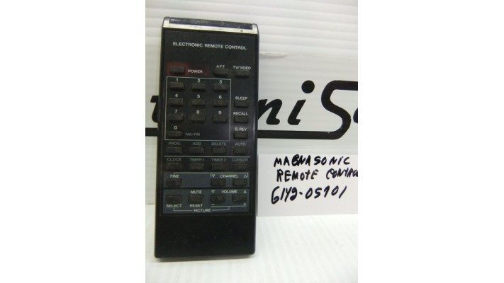 Magnasonic 6142-05701 tv remote control 
